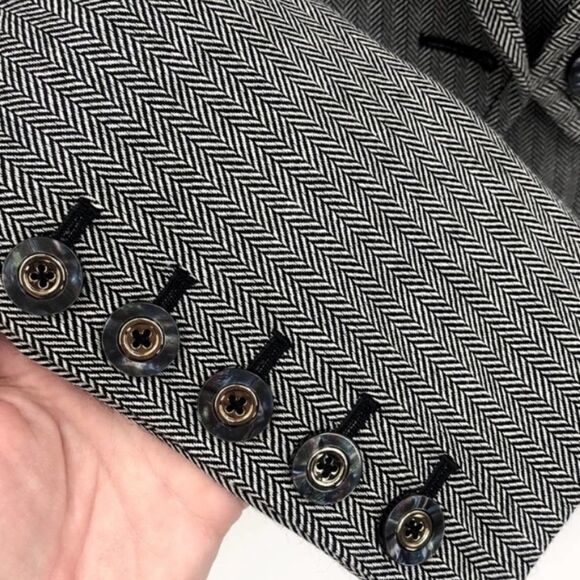 VERONICA BEARD Russell Black Gray Waist Belt Dickey Jacket Blazer - Picture 10 of 13